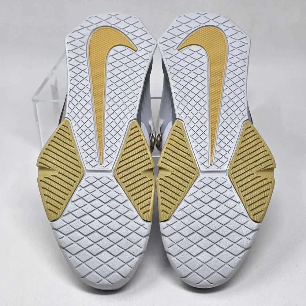 Nike Savaleos White Metallic Gold Weight Lifting Shoes CV5708 101 Men's Sz 4.5 - Picture 6 of 10